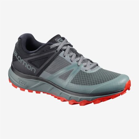Salomon TRAILSTER Mens Trail Running Shoes Blue UK QABD